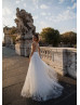 Ivory Lace Tulle Sparkly Sexy Wedding Dress